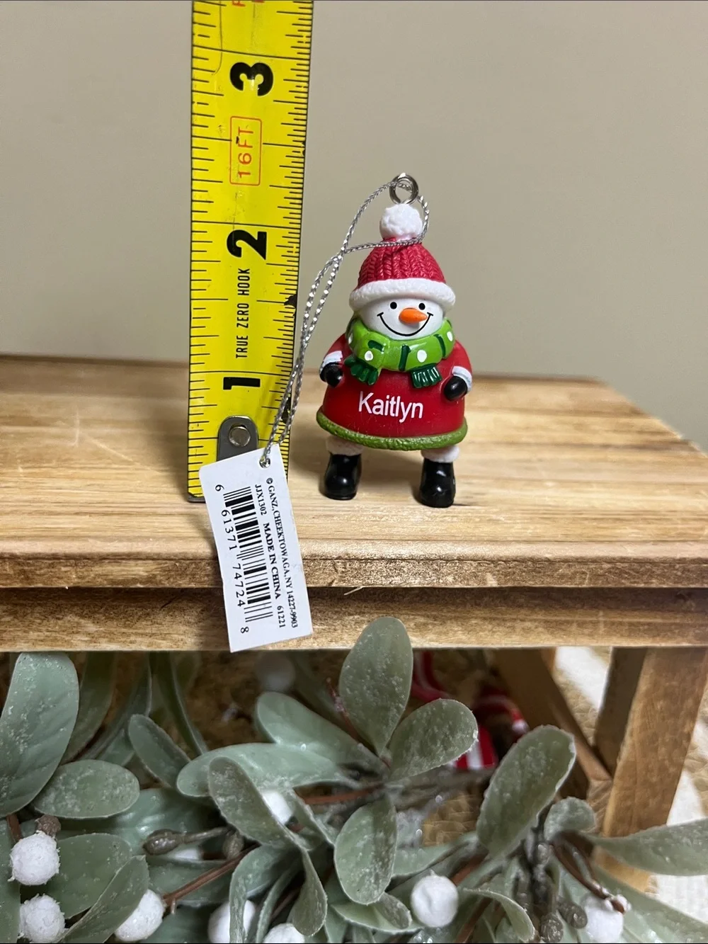 Ganz Personalized Snowman Jingle Bell Ornaments Bundle (39)